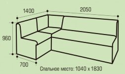 Кухонный уголок со спальным местом Модерн