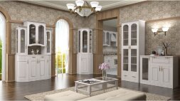 Витрина угловая с зеркалами Венеция В-12