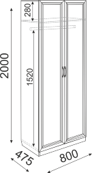 Шкаф Остин М02
